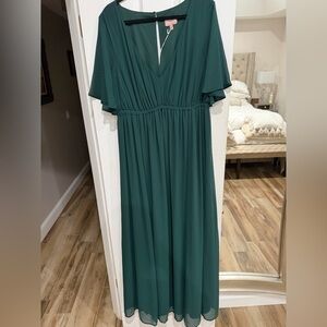 Show Me Your MuMu Teal Maxi Dress